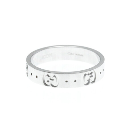 Gucci // 18k White Gold Icon Ring // Ring Size: 5.5 // Store Display