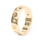 Bulgari // 18k Rose Gold Roman Sorving Diamond Ring // Ring Size: 6 // Store Display