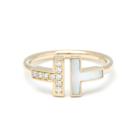 Tiffany & Co. // 18k Rose Gold T Wire Diamond Ring // Ring Size: 5.5 // Store Display