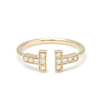 Tiffany & Co. // 18k Rose Gold T Wire Diamond Ring // Ring Size: 6 // Store Display
