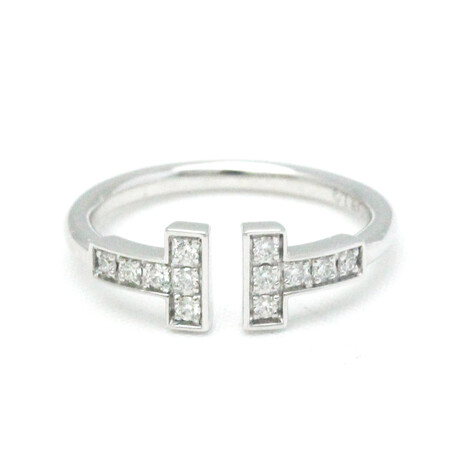 Tiffany & Co. // 18k White Gold T Wire Diamond Ring // Ring Size: 4 // Store Display