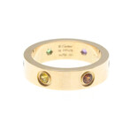 Cartier // 18k Rose Gold Love Amethyst + Garnet + Sapphire Ring // Ring Size: 7.5 // Store Display
