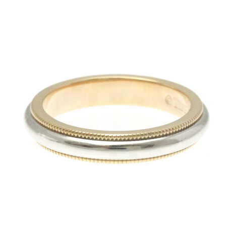 Tiffany & Co. // 18k Rose Gold + Platinum Classic Milgrain Ring // Ring Size: 5 // Store Display