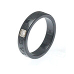 Bulgari // 18k White Gold + Ceramic Double Logo Diamond Ring // Ring Size: 10.5 // Store Display