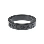 Bulgari // 18k White Gold + Ceramic Double Logo Diamond Ring // Ring Size: 10 // Store Display