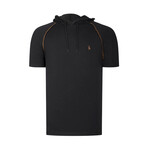 Set of 3 Short Sleeve Hoodies // White + Brown + Black (S)