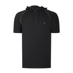 Set of 2 Short Sleeve Hoodies // Dark Blue + Black (S)