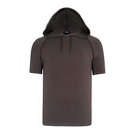 Set of 2 Short Sleeve Hoodies // Brown + Black (S)