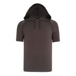 Set of 3 Short Sleeve Hoodies // White + Brown + Black (S)