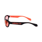 Unisex // OR0021 // Shiny Black + Orange Lens