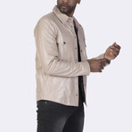 Button Up Jacket // Beige (S)