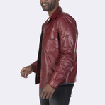 Button Up Jacket // Burgundy (S)