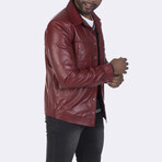 Button Up Jacket // Burgundy (S)