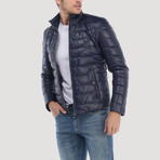 Quilted Jacket // Navy Blue (S)