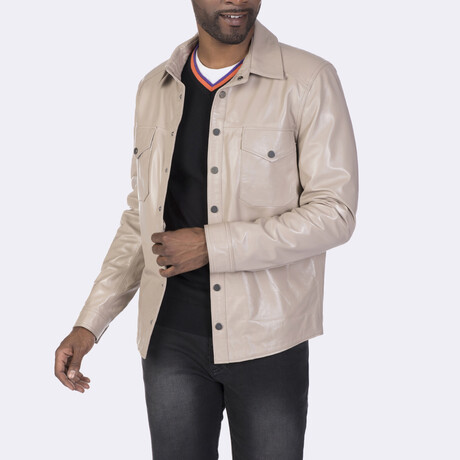 Button Up Jacket // Beige (S)