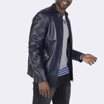 Racer Jacket // Navy Blue (S)