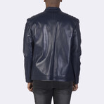 Racer Jacket // Navy Blue (S)