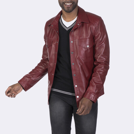 Button Up Jacket // Burgundy (S)