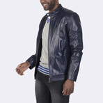 Racer Jacket // Navy Blue (S)