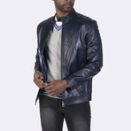 Racer Jacket // Navy Blue (S)