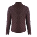 Racer Quilted Jacket // Burgundy Matte (S)
