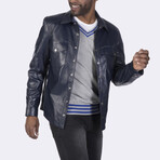 Button Up Jacket // Navy Blue (S)