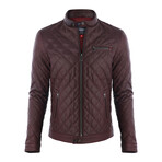 Racer Quilted Jacket // Burgundy Matte (S)