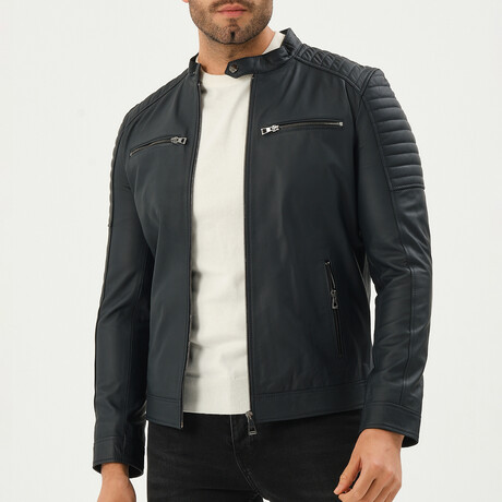 Racer Jacket // Navy Blue Matte (S)