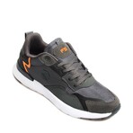 Men's Sport Sneakers  // Dark Gray + Orange + White (Euro: 42)