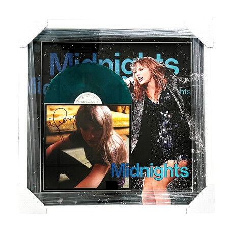Taylor Swift Signed Custom Framed Midnights Vinyl Display (JSA