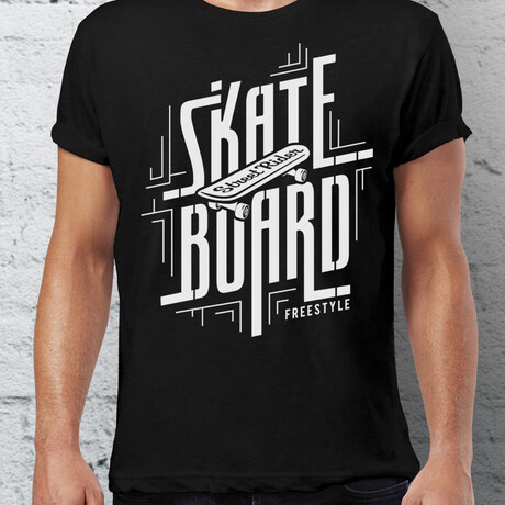 Skate Board T-Shirt // Black (S)