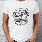 Surfing Lettering T-Shirt // White (S)
