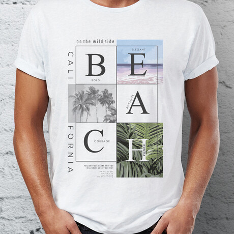 California Beach T-Shirt // White (S)