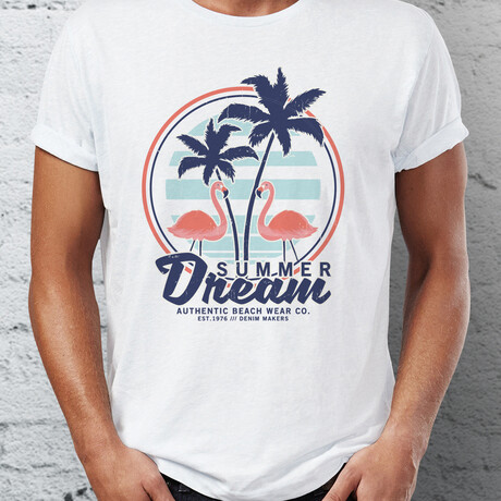 Flamingos Dream T-Shirt // White (S)