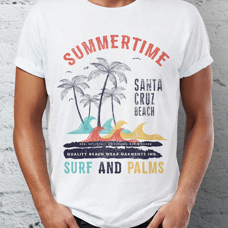 Summertime Palms T-Shirt // White (S)