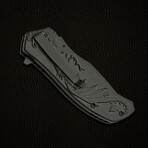 4.75" Green Dragon'S Flame // Folding Knife // Pocket Clip