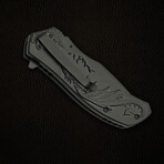 4.75" Red Dragon'S Flame // Folding Knife // Pocket Clip