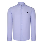 Set of 4 Button Up Shirts // White + Lilac + Dark Blue + Black (S)