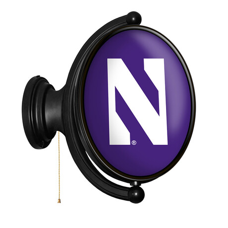 Northwestern Wildcats: Original Oval Rotating Lighted Wall Sign
