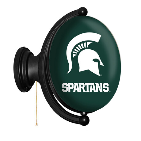 Michigan State Spartans: Original Oval Rotating Lighted Wall Sign
