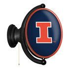 Illinois Fighting Illini: Original Oval Rotating Lighted Wall Sign