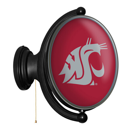 Washingtomn State Cougars: Original Oval Rotating Lighted Wall Sign