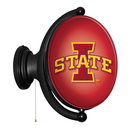 Iowa State Cyclones: Original Oval Rotating Lighted Wall Sign