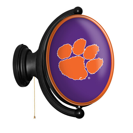 Clemson Tigers: Original Oval Rotating Lighted Wall Sign