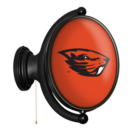 Oregon State Beavers: Original Oval Rotating Lighted Wall Sign