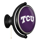 TCU Horned Frogs: Original Oval Rotating Lighted Wall Sign