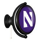 Northwestern Wildcats: Original Oval Rotating Lighted Wall Sign