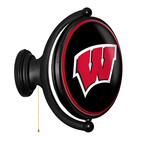 Wisconsin Badgers: Original Oval Rotating Lighted Wall Sign