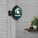 Michigan State Spartans: Original Oval Rotating Lighted Wall Sign