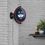 UConn Huskies: Original Oval Rotating Lighted Wall Sign